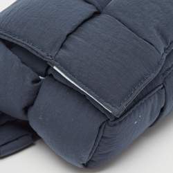 Bottega Veneta Navy Blue Padded Tech Fabric Cassette Belt Bag