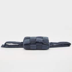 Bottega Veneta Navy Blue Padded Tech Fabric Cassette Belt Bag