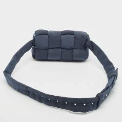 Bottega Veneta Navy Blue Padded Tech Fabric Cassette Belt Bag