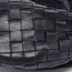 Pre Owned Bottega Veneta Black Intrecciato Leather Mini Jodie Hobo