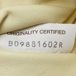 Pre Owned Bottega Veneta Light Yellow Leather Mini The Pouch Bag