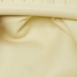 Pre Owned Bottega Veneta Light Yellow Leather Mini The Pouch Bag
