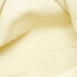 Pre Owned Bottega Veneta Light Yellow Leather Mini The Pouch Bag