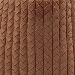Pre Owned Bottega Veneta Brown Intrecciato Leather Large Natte Hobo