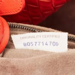  مملوكة مسبقًا Bottega Veneta Red Intrecciato Leather Cesta Bag
