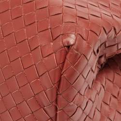 Bottega Veneta  Maroon Intrecciato Leather Medium Roma Tote