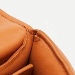 Pre Owned Bottega Veneta Brown Padded Leather Chain Cassette Shoulder Bag