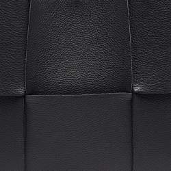 Pre Owned Bottega Veneta Black Intreccio Leather small Arco Tote