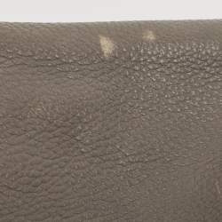 Pre Owned Bottega Veneta Grey Leather Intrecciato Handle Tote