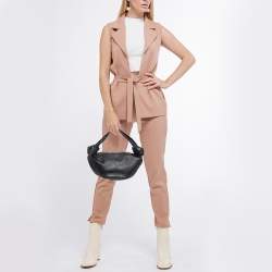 Pre Owned Bottega Veneta Black Mini Double Knot Hobo