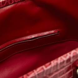 Bottega Veneta Pink Crocodile Frame Tote