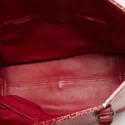 Bottega Veneta Pink Crocodile Frame Tote