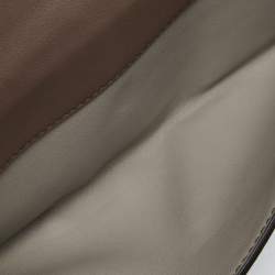 Pre Owned Bottega Veneta Beige Intrecciato Leather Flap Continental Wallet