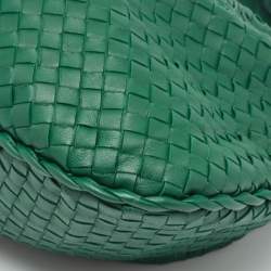 مملوكة مسبقًا Bottega Veneta Green Intrecciato Leather Large Veneta Hobo