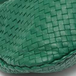 مملوكة مسبقًا Bottega Veneta Green Intrecciato Leather Large Veneta Hobo
