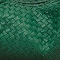 مملوكة مسبقًا Bottega Veneta Green Intrecciato Leather Large Veneta Hobo