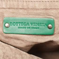 مملوكة مسبقًا Bottega Veneta Green Intrecciato Leather Large Veneta Hobo