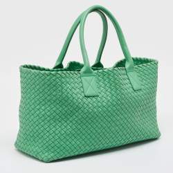 Bottega Veneta Green Intrecciato Leather Medium Limited Edition 0147/1000 Cabat Tote 