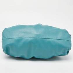 مملوكة مسبقًا Bottega Veneta Blue Leather Classic Pouch 