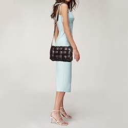 مملوكة مسبقًا Bottega Veneta Dark Brown Padded Leather Cassette Shoulder Bag