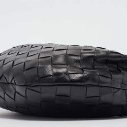 Pre Owned حقيبة هوبو بوتيغا فينيتا ميني جودي جلد انترشياتو أزرق تركواز 