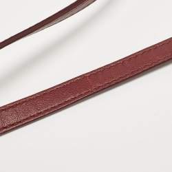 Pre Owned Bottega Veneta Burgundy Intrecciato Leather Flap Crossbody Bag