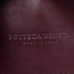 Bottega Veneta Burgundy Intrecciato Leather Small Roma Tote