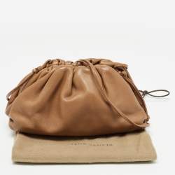 Pre Owned Bottega Veneta Brown Leather Mini The Pouch Bag