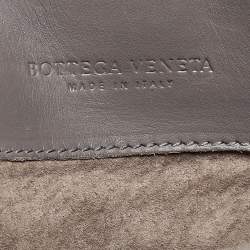 Pre Owned Bottega Veneta Grey Intrecciato Leather Medium Roma Tote