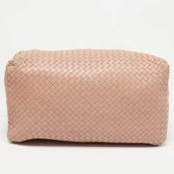 Pre Owned Bottega Veneta Salmon Intrecciato Leather Large Cesta Tote