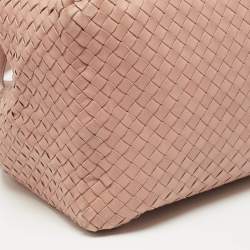 Pre Owned Bottega Veneta Salmon Intrecciato Leather Large Cesta Tote