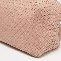 Pre Owned Bottega Veneta Salmon Intrecciato Leather Large Cesta Tote