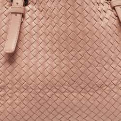 Pre Owned Bottega Veneta Salmon Intrecciato Leather Large Cesta Tote