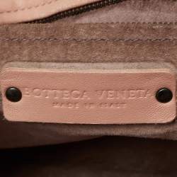 Pre Owned Bottega Veneta Salmon Intrecciato Leather Large Cesta Tote