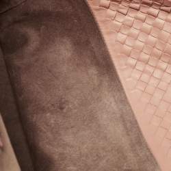 Pre Owned Bottega Veneta Salmon Intrecciato Leather Large Cesta Tote