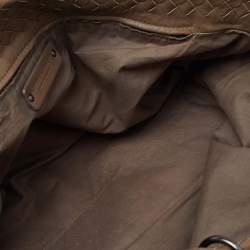 Pre Owned Bottega Veneta Brown Intrecciato Leather Capri Tote