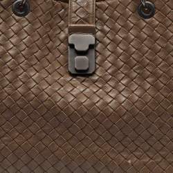 Pre Owned Bottega Veneta Brown Intrecciato Leather Capri Tote