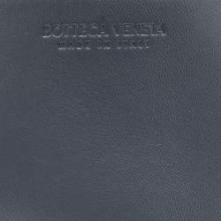 Pre Owned Bottega Veneta Ash Blue Intrecciato Leather Medium Arco Tote