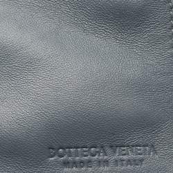 Pre Owned Bottega Veneta Ash Blue Intrecciato Leather Medium Arco Tote