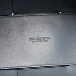 Pre Owned Bottega Veneta Ash Blue Intrecciato Leather Medium Arco Tote