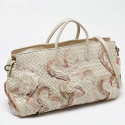 مملوكة مسبقًا Bottega Veneta Cream Intrecciato Leather Limited Edition 055/100 Tote
