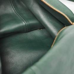 Pre Owned Bottega Veneta Dark Green Leather Double Knot Bag
