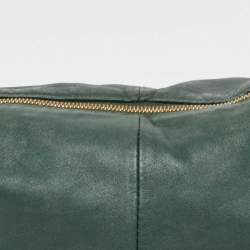 Pre Owned Bottega Veneta Dark Green Leather Double Knot Bag