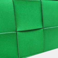 Bottega Veneta Green Leather Cassette Mini Crossbody Bag