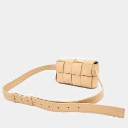 Bottega Veneta Beige Leather Cassette Belt Bag