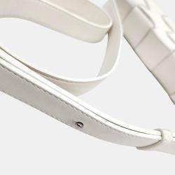 Bottega Veneta White Leather Cassette Shoulder Bag