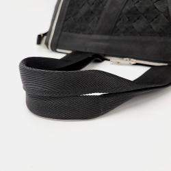 Bottega Veneta Black Fabric Travel Tote Bag