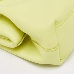 Pre Owned Bottega Veneta Light Green Leather Small Point Shoulder Bag