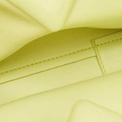 Pre Owned Bottega Veneta Light Green Leather Small Point Shoulder Bag