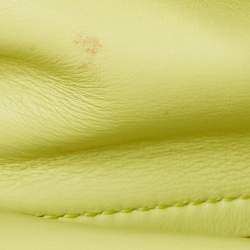 Pre Owned Bottega Veneta Light Green Leather Small Point Shoulder Bag